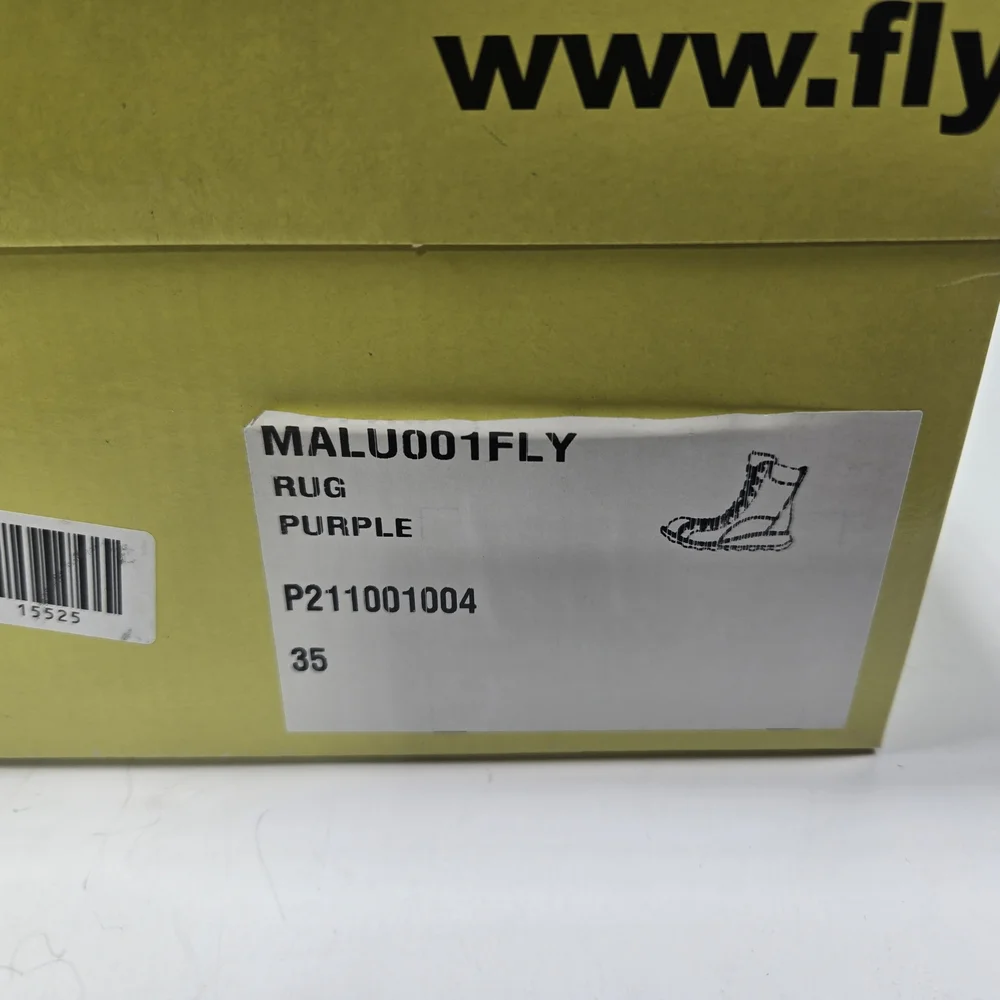 Fly London MALU001FLY Burgundy Purple Combat Hiking Ankle Boots Size EU 35 US 4